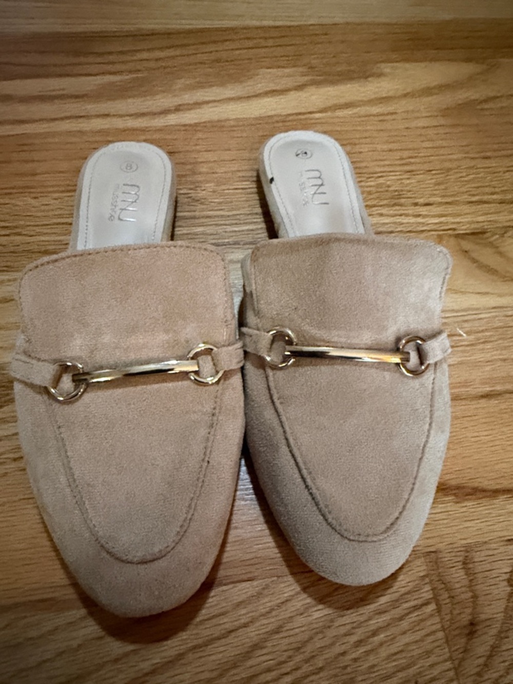 Suede Backless Bit Loafers - Taupe